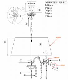 Подвесная люстра Odeon Light Padma  - 3
